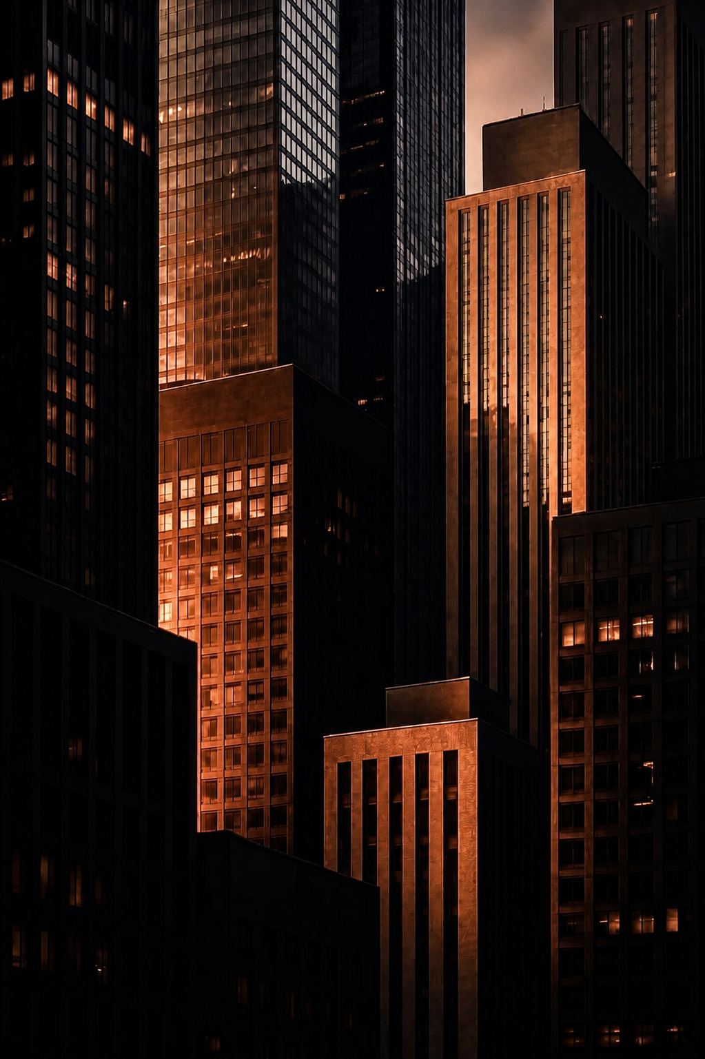 Arquitetura corporativa entre edifícios de escala institucional.